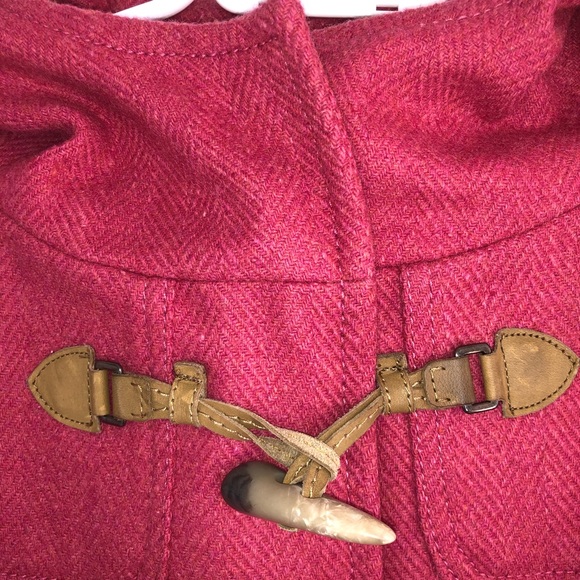 United Colors of Bentton, Pink wool hooded coat - Picture 3 of 12